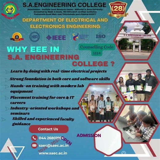 Electrical and Electronics Engineering Department #admissionsopen2026_27
