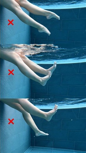 Tired of swimming? Sinking leg in swimming freestyle.