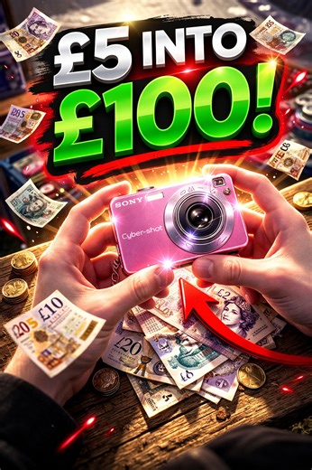 £5 ➡️ £103 💸 Picked up this pink Sony Cyber-shot at a car boot for £5. Grabbed a third-party charger for around £8, tested it… working perfectly. Listed it on Vinted and it sold for £103 🔥 All in for roughly £13 and turned it into three figures. Lesson? Pink tech sells. 🎀 For some reason, coloured versions (especially pink) almost always outperform the standard black or silver models. People will pay a premium for something a bit different. Keep an eye out for: • Pink cameras • Pink Nintendo 