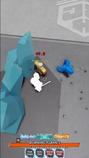 Mastered Split Ice \u00110 Damage TRUE Combo - #heroesbattlegrounds #roblox