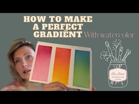 How to make a smooth gradient with watercolor (short/eng)