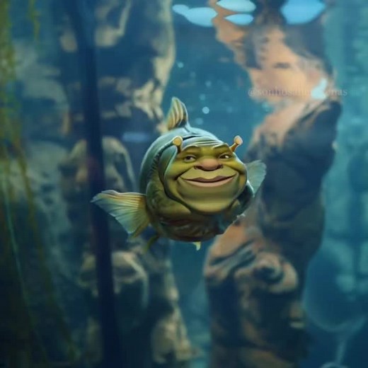 sonhos alienígenas (@sonhosalienigenas) - Shrek como pez: los memes más divertidos