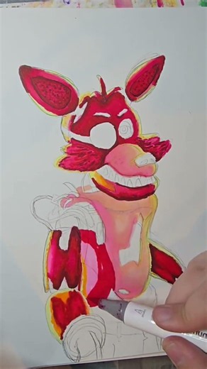 FNaF Foxy speed color #fivenightsatfreddys #drawing #fivenightsatfreddysfanart #fnaffoxy