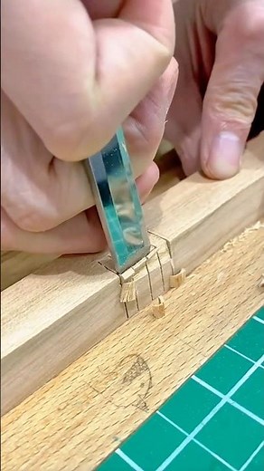 Precision Woodworking Expertly Carving a Perfect Wooden Joint with a Sharp Chisel