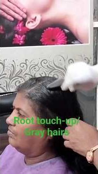 Root touch-up for gray hairs/Step by step tutorial for beginners How to do root touch-up in parlour