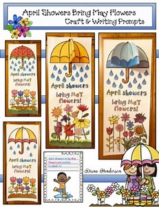 April Showers Bring May Flowers Poster Craft & Spring Writing Prompts