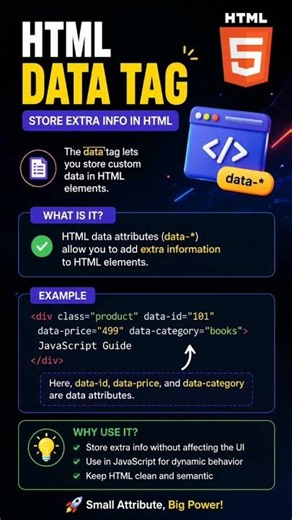 data tag in html