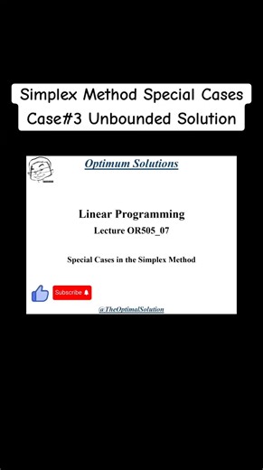 الحالة الثالثة في الحلول غير المحدودة - البرمجة الخطية