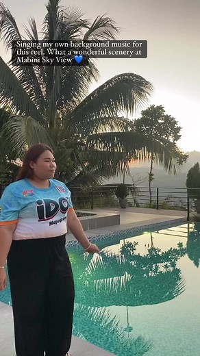 Singing my own background music for this reel. What a wonderful scenery at Mabini Sky View💙 #DJChixie #MabiniSkyViewResort #Relax #Mountain #Scenery #View #Cebu | DJ Chixie