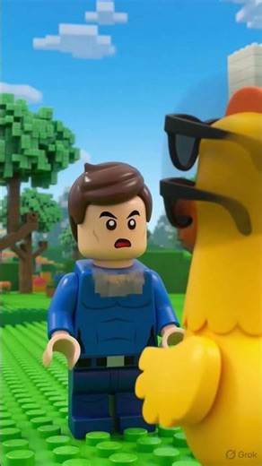 Lego & Chicken#Lego minecraft #animation #viral #memes #gaming #minecraftshorts #creeper