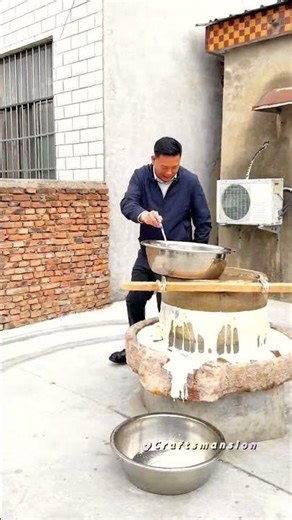 Ingenious Motorized Stone Mill for Effortless Traditional Grinding