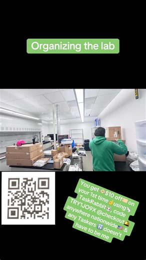 Organization for a lab & my cousin help me for this #taskrabbit #tasker