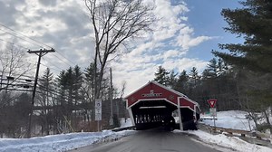 10K views · 478 reactions | A drive through the Jackson Wooden Covered Bridge today | Everything New Hampshire | Facebook