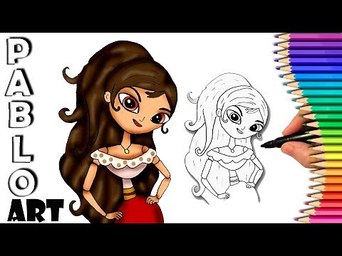 How to Draw Maria Posada The Book of Life | Learn to Draw step by step