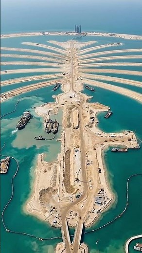 Palm Island Dubai 🌴 From Open Sea to Man-Made Island\n\nWatch the incredible transformation as the co
