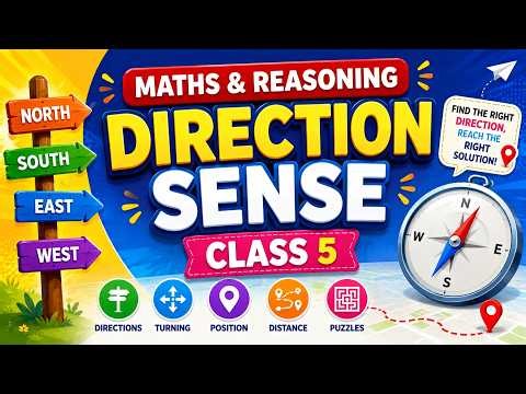 Standard-5 | 🧭 Direction Sense | Maths & Reasoning | Arifinkidz Olympiad