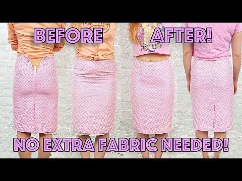 How To Tailor A Skirt That's Too Small And Make It Bigger With No Added Fabric!