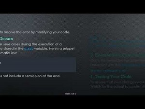 Resolving the SQL command not properly ended Error in Oracle Dynamic SQL