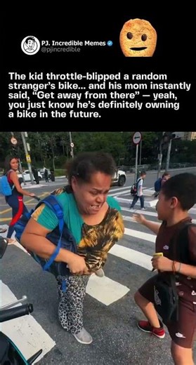 Toddler "Throttle Blips" Stranger’s Bike and Parents Instantly Panic! #rider