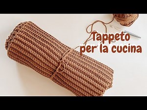 Tappetto rettangolare a uncinetto per la cucina