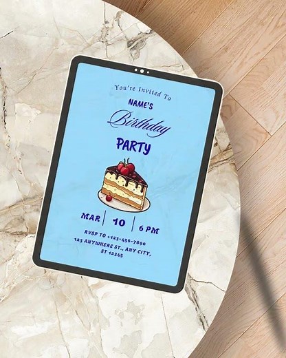 Editable Birthday Party Invitation Template (Digital Download)