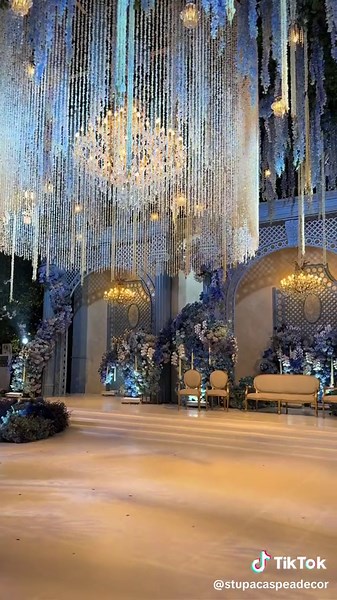 Enchanted Blue French Treillage Wedding Decoration Inspiration