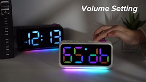 SZELAM Loud Digital LED Display Alarm Clock, RGB Night Light, USB Charger, Dual Alarm, Dimmer