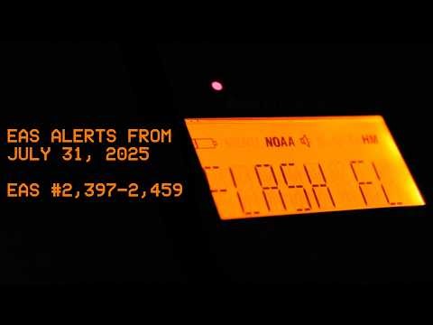 EAS Alerts from July 31, 2025 [EAS #2,397-2,459]