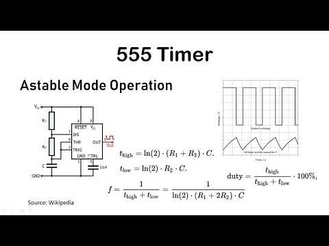 Astable and Monostable operation using 555 timer (in TinkerCAD)