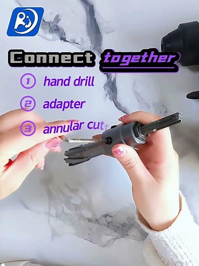 how to install an annular cutter on a cordless hand drill ? #annularcutter #machine
