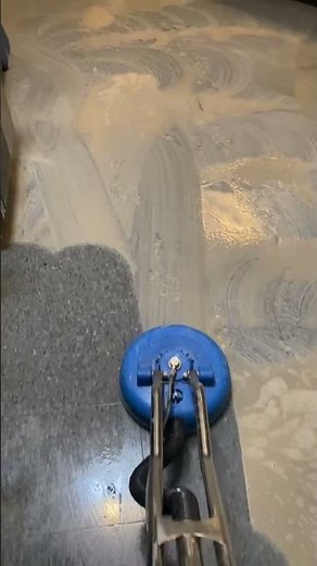 First steps to stripping VCT tile: scrub and rinse #stripandwax #smallbusiness #beforeandafter