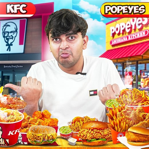 802K views · 10K reactions | Spending Rs1000 on KFC vs POPEYES | Aayush Sapra | Facebook