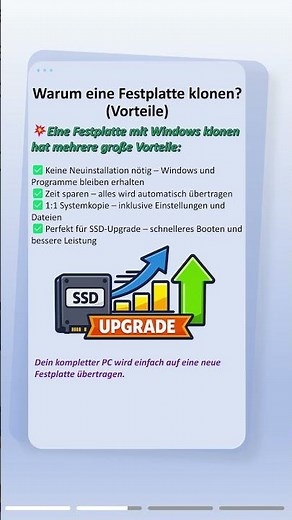 Festplatte mit Windows klonen – So erstellst Du eine 1:1 Systemkopie!#windows #system #copy #upgrade