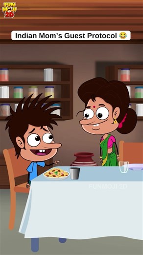 Funmoji 2d on Instagram: "Only guests ke🤣🤣 #funmoji2d #comedy #relatable #mom #funny"
