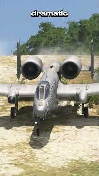 An A-10 tried to take off from a makeshift airport and the pilot struggled - Flight Simulator #plane