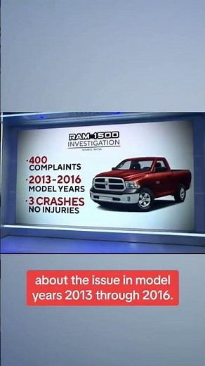 Regulators looking into potential power steering problem in Ram 1500 pickup trucks #shorts