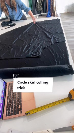 Circle Skirt Cutting Trick Tutorial | How to Cut a Long Circle Skirt