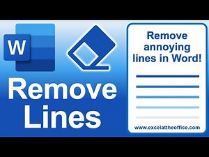 How to Remove Lines in Word