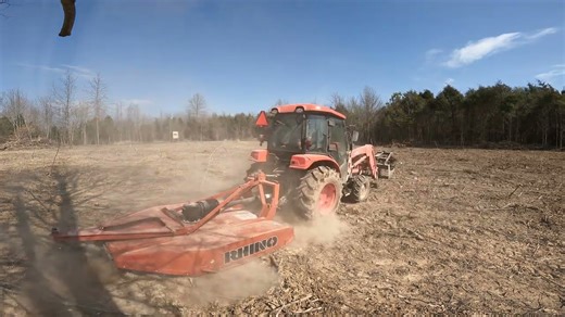 Busting stobs: The worst tractor bush hogging job ever! KIOTI NS6010 & RHINO TW36