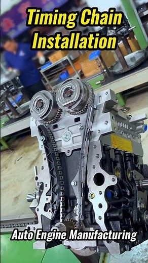 Timing Chain Installation Process | Engine Assembly Precision #engine #timingchain #manufacturing