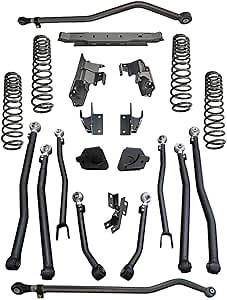 RealTruck SUPERLIFT SUSPENSION 4" Lift Kit for Jeep Wrangler JL | Complete Long Arm Lift Kit with Front & Rear Fox 2.0 Reservoirs and Adjustable Arms | K199FX | Fits 2018-2023 Jeep Wrangler JLU 4-Door