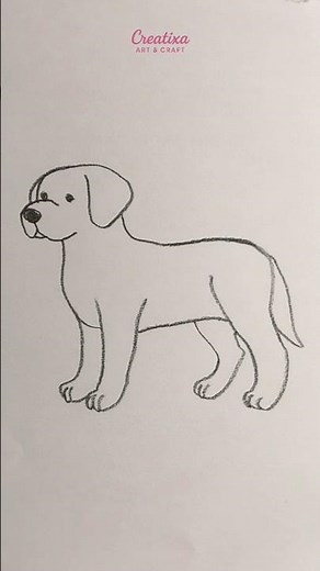 🐶 Cute Dog Line Art Drawing