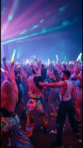 Psy Trance Festival Vibes 🌈🎶 | Psychedelic Dance Energy #shorts