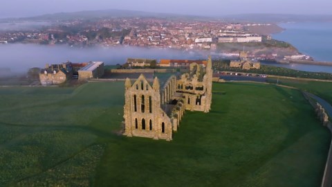 Whitby Abbey, UK: Drone tour of a gothic inspiration for Dracula