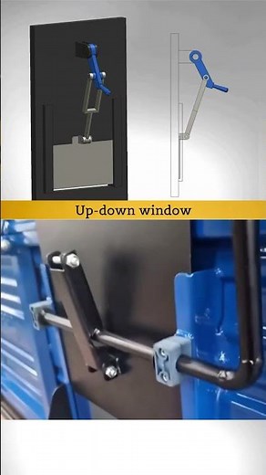 Manual Up and Down Window Mechanism #mechanical #engineering #3ddesign #mechanism #science
