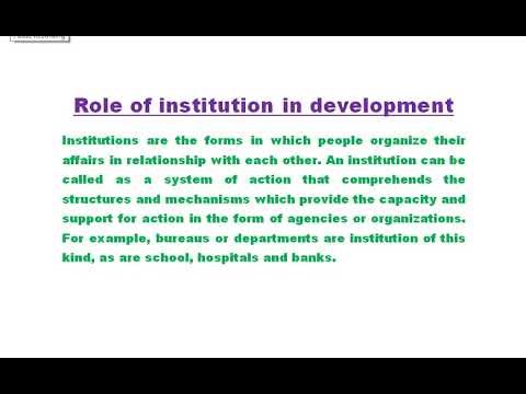 role of institutions in development | economics lecture
