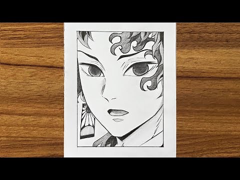How to draw Yoriichi Tsugikuni from demon slayer || How to draw anime step by step || Anime drawing