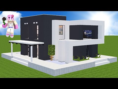 CÓMO HACER UNA CASA MODERNA BLANCA Y GRIS |FÁCIL | MINECRAFT | 40