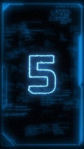5 Second Countdown Timer Blue Neon Digital Clock with Beep & Alarm Sound #timer #countdown #digital