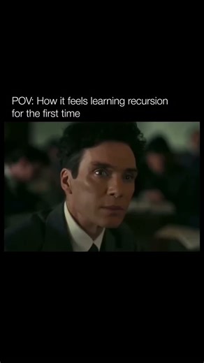 Learning Recursion Be Like 🧠🔁 #Recursion #CodingHumor #Relatable